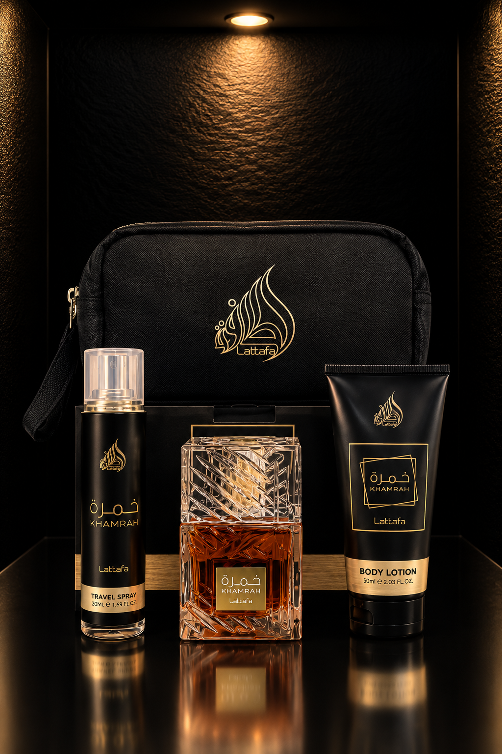 Kit Bolso + Crema + Perfume 60 ml + Khamrah